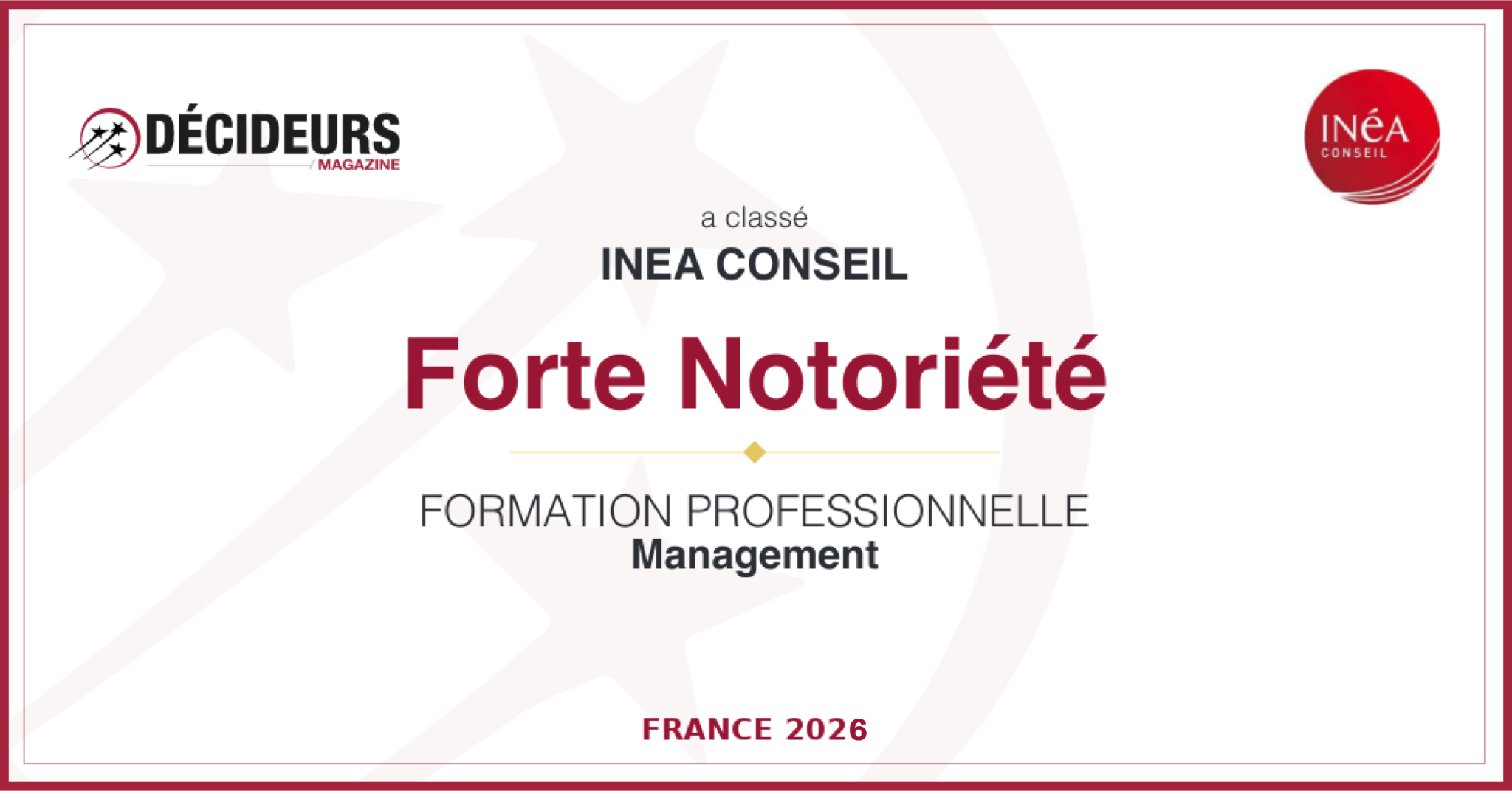 Decideurs RH - 2026 forte notoriété formation professionnelle Management